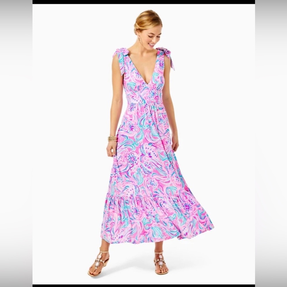 Lilly Pulitzer Maxi don’t be Jelly! 10* NWOT. &knotted headband matching - NWT